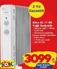 ALTUS AL 11 RD YAĞLI RADYATÖR